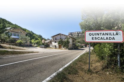 Vista de Quintanilla-Escalada desde la carretera. TOMÁS ALONSO.