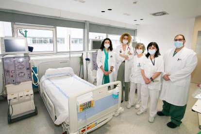 Parte del equipo médico y de enfermería de la unidad. TOMÁS ALONSO
