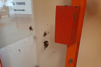 Tiraron excrementos 'caninos' por toda la fachada. ECB