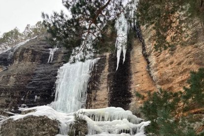 La catedral de hielo de Covarnantes en Burgos. ECB