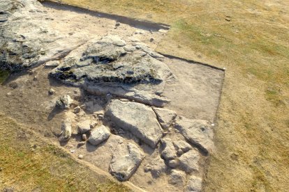 Vista elevada de la zona de excavación en Revenga. ECB