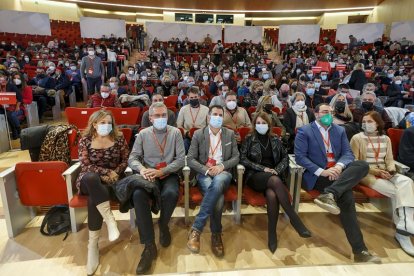 Iratxe García, Julio Villarubia. Luis Tudanca, Adriana Lastra y Adrián Barbón, entre otros participantes del congreso socialista. SANTI OTERO