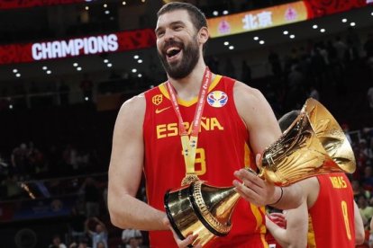 Marc Gasol, eufórico como nadie.