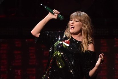 La estrella del pop, de 28 años, durante un concierto.