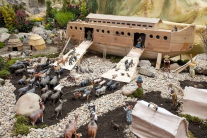Escena del Belén Monumental de Ejército de Tierra ubicado en el Monasterio de San Juan de la capital burgalesa. TOMÁS ALONSO