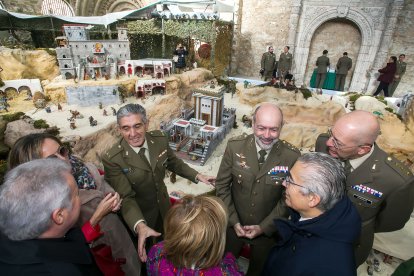 Escena del Belén Monumental de Ejército de Tierra ubicado en el Monasterio de San Juan de la capital burgalesa. TOMÁS ALONSO