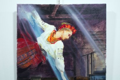 Recreación de Oleksiy Shekshuev de las imágenes del fotógrafo del Batallón Azov. TOMÁS ALONSO