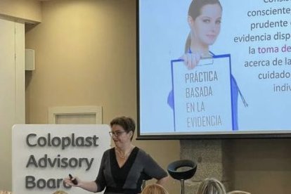 Santillán durante un congreso. ECB