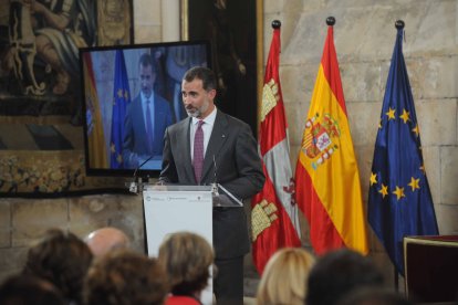 Intervención de SM Felipe VI Antolín en la entrega del premio Reino de España a la Trayectoria Empresarial a José Antolín. © EL CORREO DE BURGOS