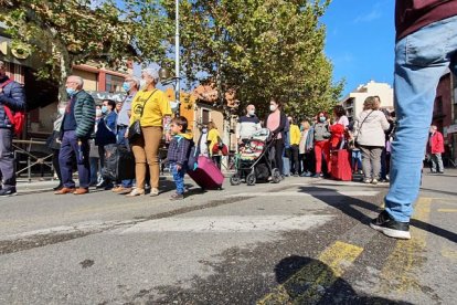 Manifestación en Aranda de la Plataforma por el Ferrocarril para reivindicar el Directo. L. V.