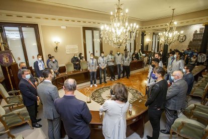 Un momento de la recepción en Diputación,