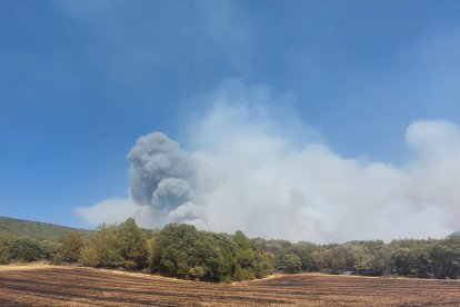 Quintanilla del Coco y Cubillo del Campo arden en dos incendios simultáneos de nivel 2