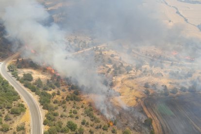 Quintanilla del Coco y Cubillo del Campo arden en dos incendios simultáneos de nivel 2