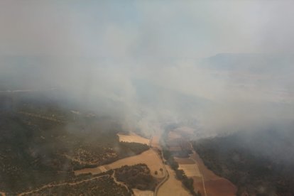 Quintanilla del Coco y Cubillo del Campo arden en dos incendios simultáneos de nivel 2