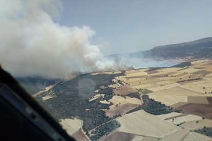 Quintanilla del Coco y Cubillo del Campo arden en dos incendios simultáneos de nivel 2