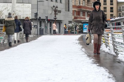 Los efectos del temporal de frío y nieve se hicieron notar ayer en Burgos en dos fases. La primera se desató durante la madrugada, con la caída de las primeras nevadas, con el extremo norte de Burgos como el más afectado. Durante las horas centrales del día mejoró la circulación al dejar de nevar, pero de nuevo por la tarde una copiosa nevada cubrió Burgos. TOMÁS ALONSO
