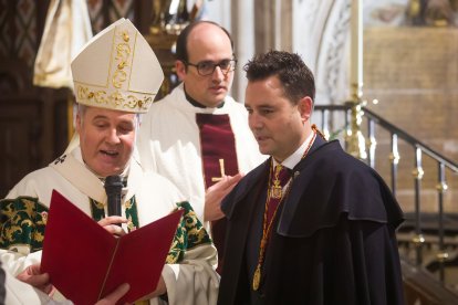 Instante de la celebración de la festividad de San Lesmes 2023. TOMÁS ALONSO