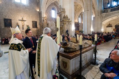 Instante de la celebración de la festividad de San Lesmes 2023. TOMÁS ALONSO