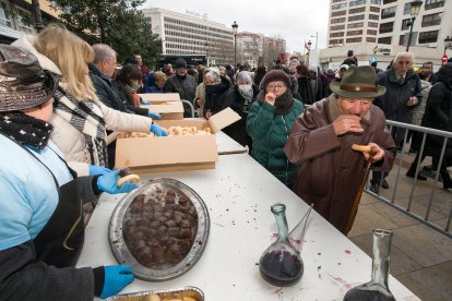 Instante de la celebración de la festividad de San Lesmes 2023. TOMÁS ALONSO