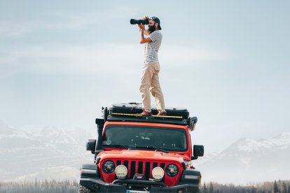 El arandino toma una imagen en uno de sus viajes. K. ARNAIZ