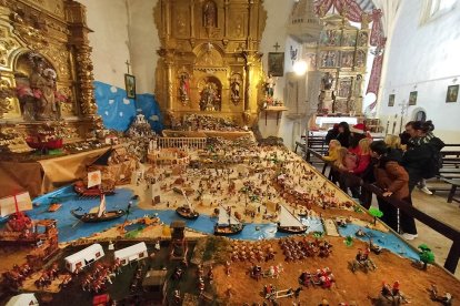 Vista general del belén de Playmobil. DARÍO GONZALO