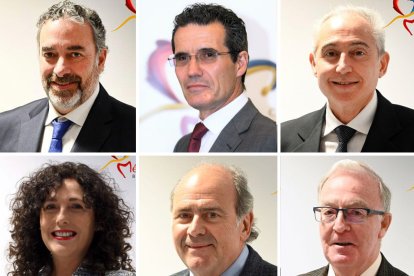 La junta directiva del Colegio de Médicos de Burgos. E.M.