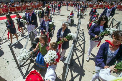Celebración de la Ofrenda Floral en el día grande de las fiestas de San Pedro y San Pablo 2022. TOMÁS ALONSO