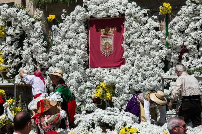 Celebración de la Ofrenda Floral en el día grande de las fiestas de San Pedro y San Pablo 2022. TOMÁS ALONSO