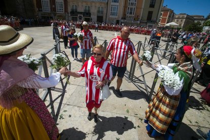 Celebración de la Ofrenda Floral en el día grande de las fiestas de San Pedro y San Pablo 2022. TOMÁS ALONSO