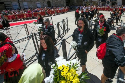 Celebración de la Ofrenda Floral en el día grande de las fiestas de San Pedro y San Pablo 2022. TOMÁS ALONSO