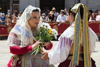 Celebración de la Ofrenda Floral en el día grande de las fiestas de San Pedro y San Pablo 2022. TOMÁS ALONSO