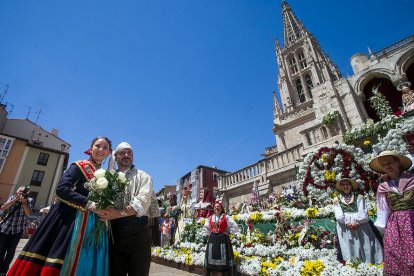Celebración de la Ofrenda Floral en el día grande de las fiestas de San Pedro y San Pablo 2022. TOMÁS ALONSO