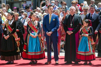 Celebración de la Ofrenda Floral en el día grande de las fiestas de San Pedro y San Pablo 2022. TOMÁS ALONSO
