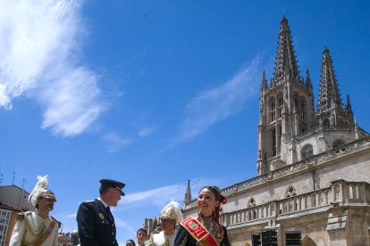 Celebración de la Ofrenda Floral en el día grande de las fiestas de San Pedro y San Pablo 2022. TOMÁS ALONSO