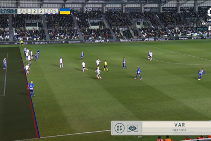 La imagen del tercer gol de la Ponferradina en El Plantío