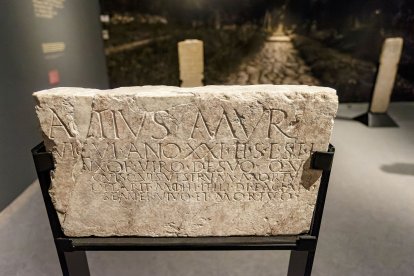 Las seis estelas romanas del Siglo I y II salen por primera vez del Museo de Córdoba. SANTI OTERO