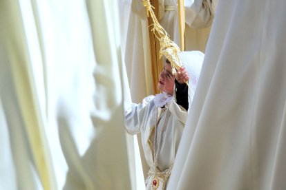 La procesión de la Borriquilla es la que más gusta a los pequeños. TOMÁS ALONSO