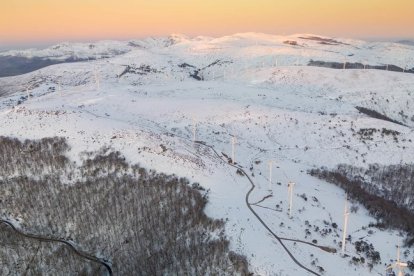 Hermosa imagen del parque de La Magdalena nevado.