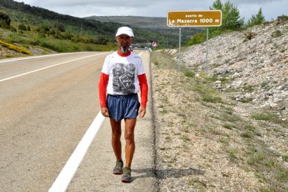 Santos Llamosas en el puerto de la Mazorra.