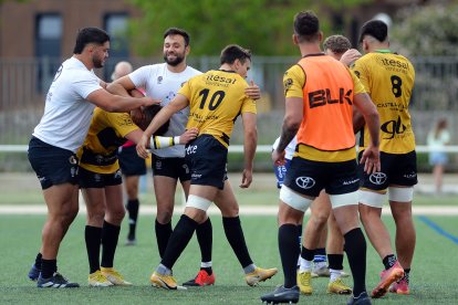 Imagen del último encuentro de la temporada en San Amaro.