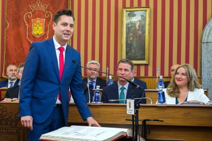 Instante de la toma de posesión de la nueva Corporación municipal.