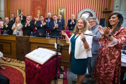 Instante de la toma de posesión de la nueva Corporación municipal.