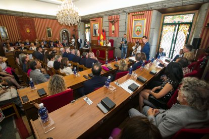 Instante de la toma de posesión de la nueva Corporación municipal.