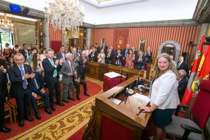 Instante de la toma de posesión de la nueva Corporación municipal.