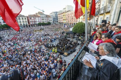 Pregón de las fiestas, Himno a Burgos, accidentado chupinazo y lanzamiento de la bota, Burgos está en fiestas.