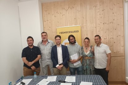 Parte del nuevo equipo de gobierno de Aranda