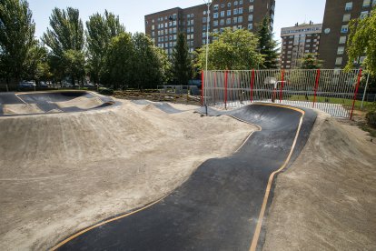 Pista destinada al pump track, en Gamonal.