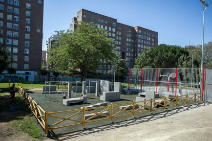 Zona destinada al parkour en el parque Buenavista de Gamonal.