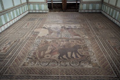 Celebración de la XXIII Fiesta Romana en Honor al Dios Baco, de Interés Turístico de Castilla y León, que se celebra en la localidad burgalesa de Baños de Valdearados.