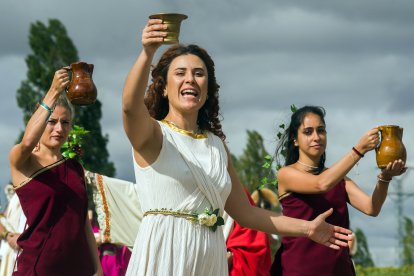 Celebración de la XXIII Fiesta Romana en Honor al Dios Baco, de Interés Turístico de Castilla y León, que se celebra en la localidad burgalesa de Baños de Valdearados.